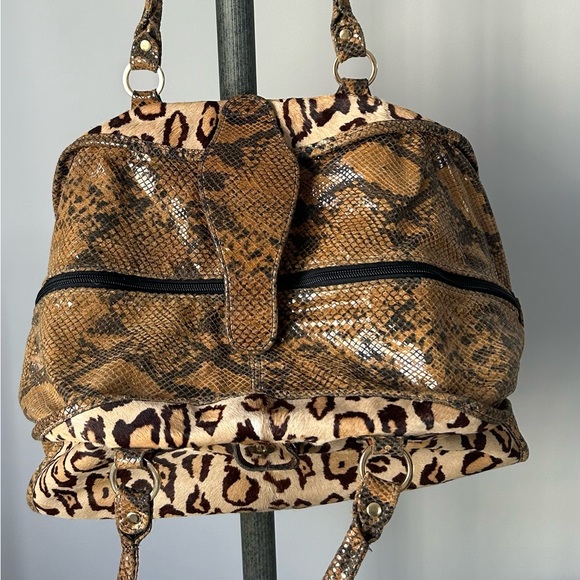 🔥Calf hair leopard and snakeskin bag - Picture 2 of 8